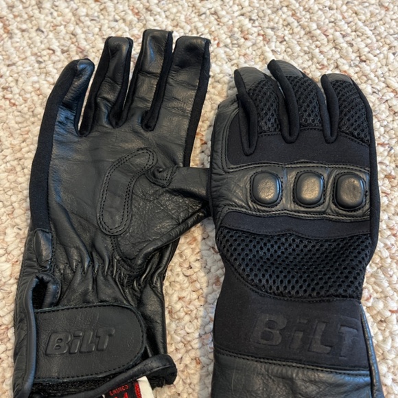 BiLT black motorcycle gloves, M - Picture 3 of 7